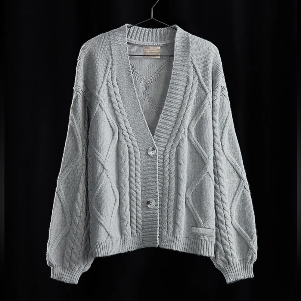 TTPD Taylor Swift The Tortured Poets Department Gray Cardigan - XL/2XL